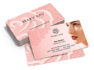 Cartão de visitas Mary Kay,folder mary kay