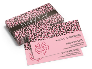 Cartão de visitas Mary Kay,folder mary kay