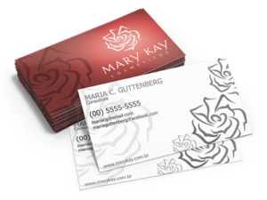 Cartão de visitas Mary Kay,folder mary kay