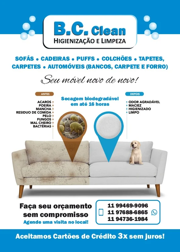 limpeza sofás